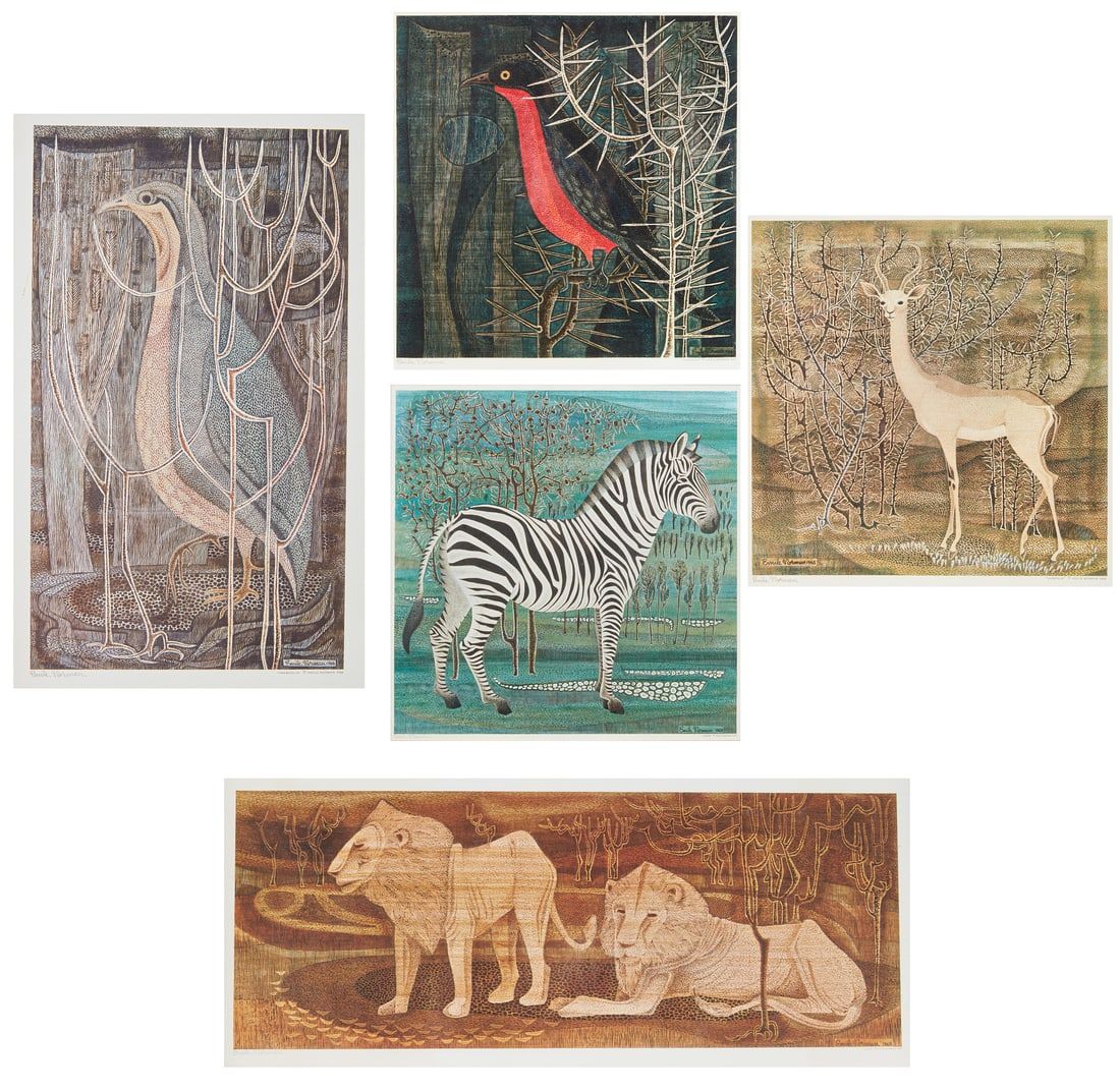 EMILE NORMAN, FIVE PRINTS: BIRDS