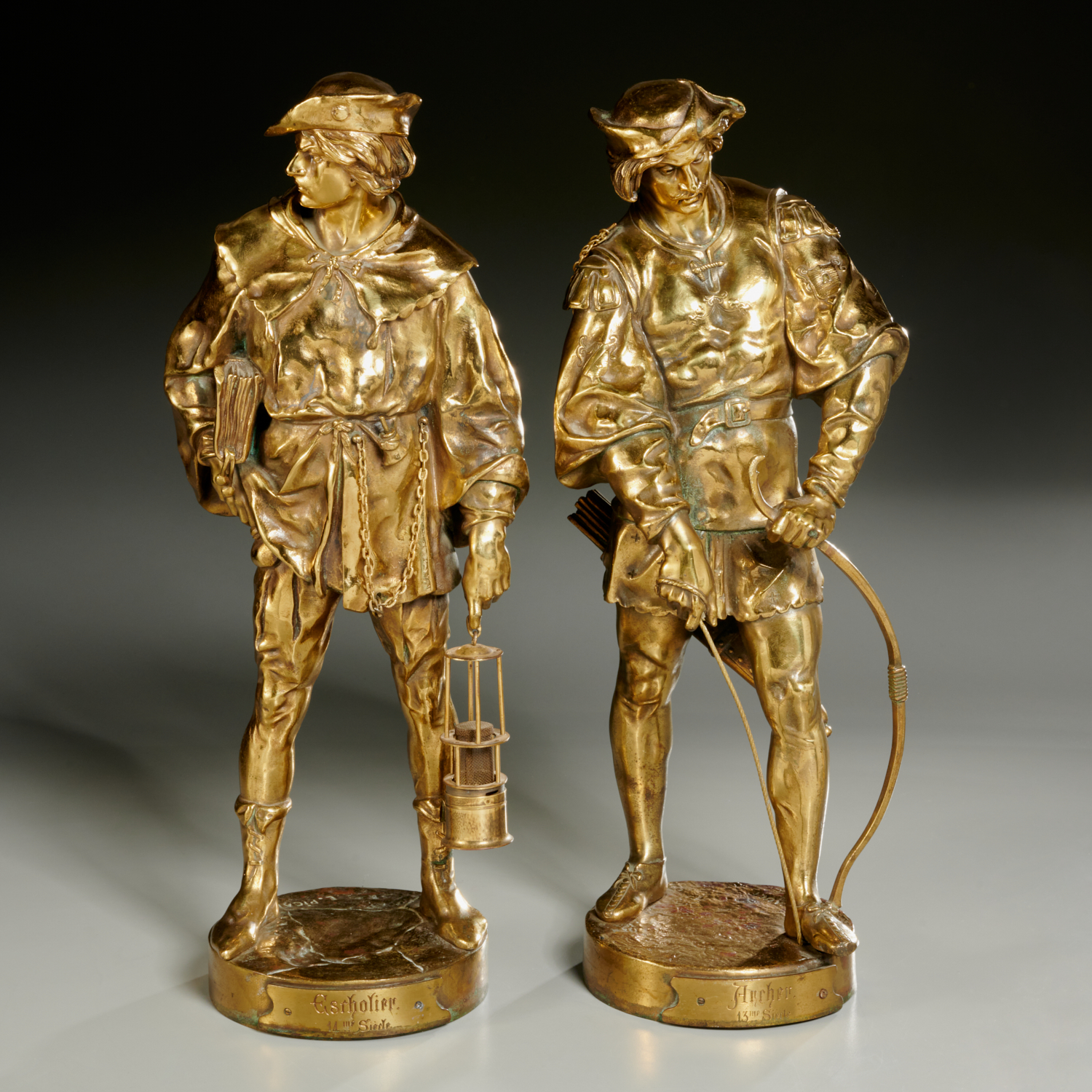 EMILE PICAULT (AFTER), PAIR GILT
