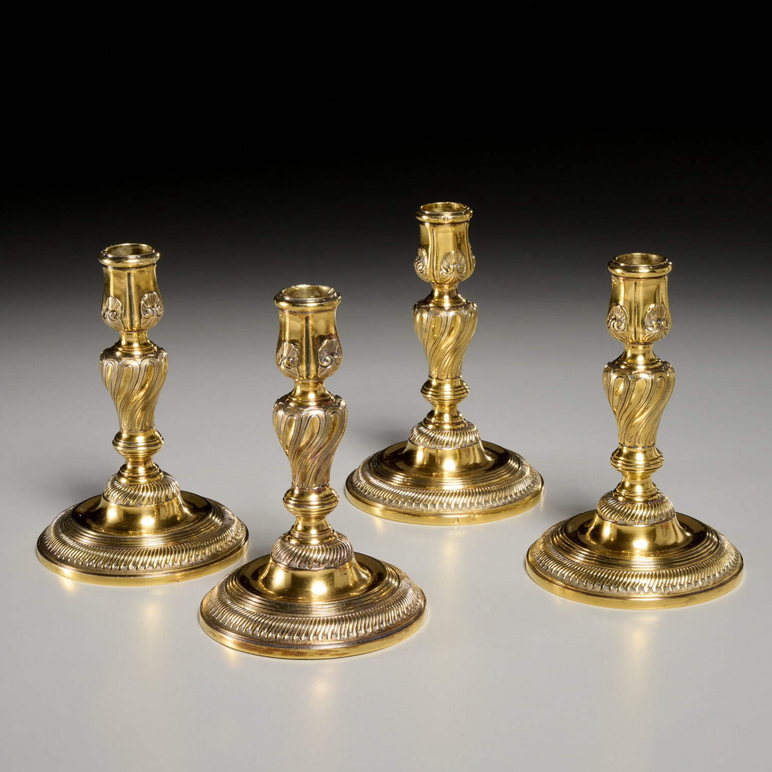 EMILE PUIFORCAT, (4) VERMEIL SILVER