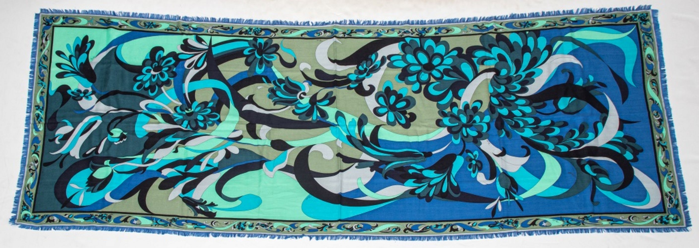 EMILIO PUCCI FIRENZE BLUE WOOL-SILK