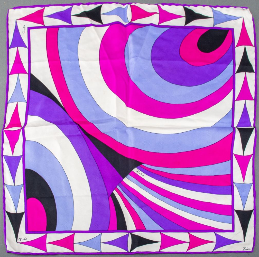 EMILIO PUCCI GEOMETRIC SILK SCARF