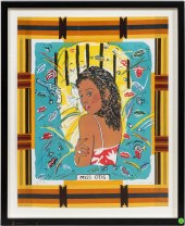 EMMA AMOS, MIXED MEDIA PRINT,
