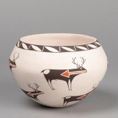 EMMA LEWIS, POLYCHROME BOWL WI