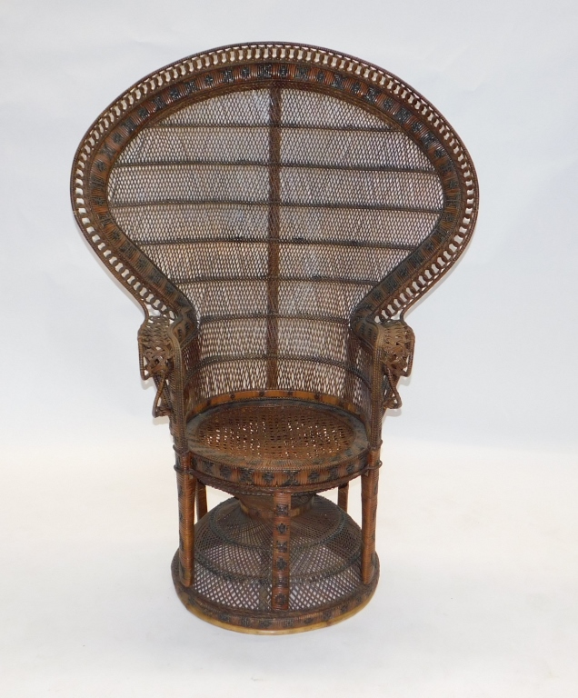EMMANUELLE BICOLOR WICKER PEACOCK
