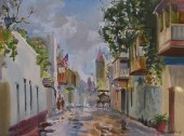 EMMETT FRITZ, WATERCOLOR, STRE
