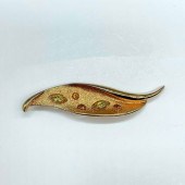 EMMONS LARGE GOLD TONE RHINEST