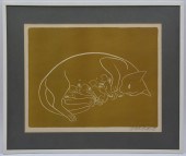 EMMY LOU PACKARD CAT LINOLEUM