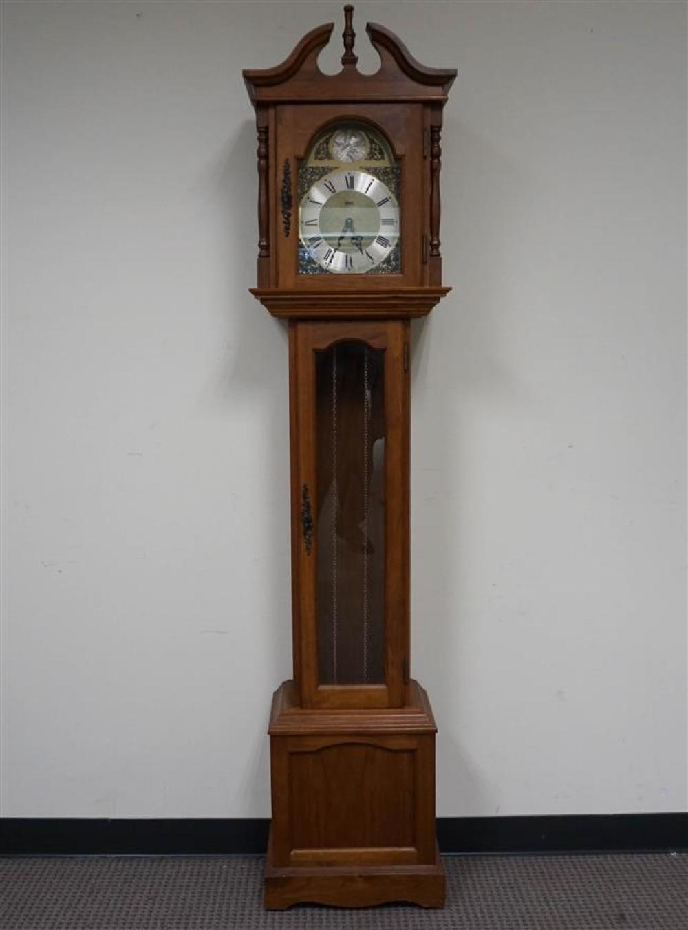 EMPEROR WALNUT TALL CASE CLOCK,