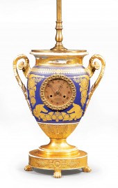 EMPIRE BLEU DE ROI AND GILT PO