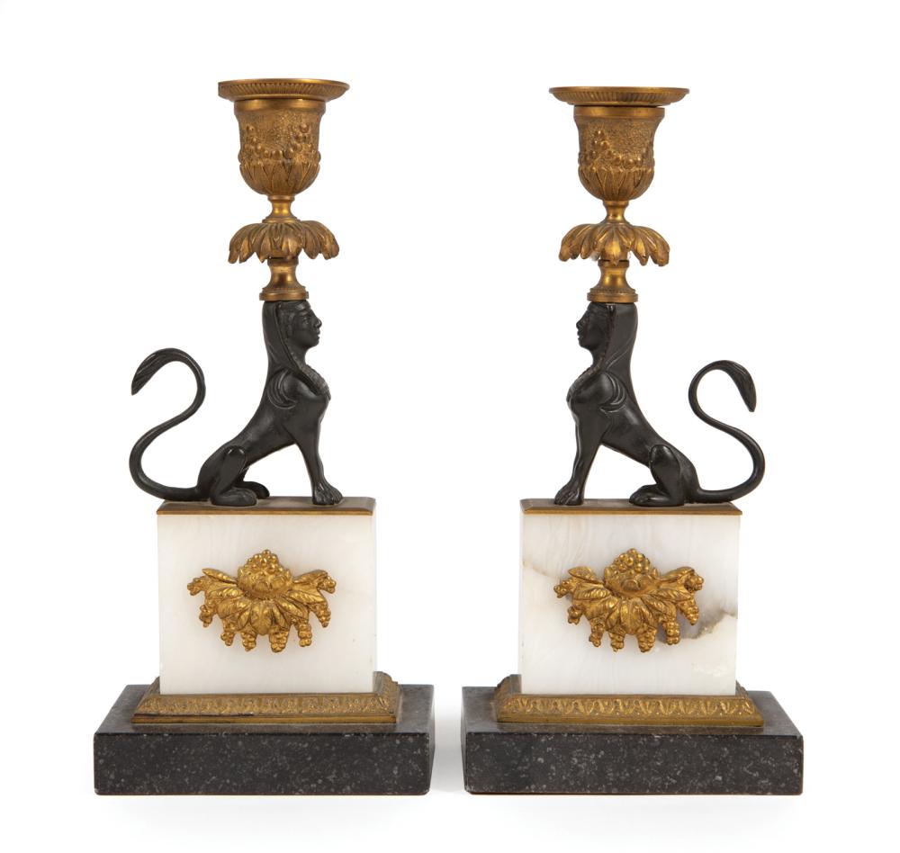 EMPIRE BRONZE SPHINX FIGURAL