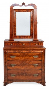 EMPIRE BUREAU WITH MIRROR CIRC