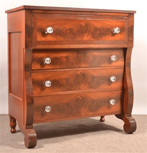 EMPIRE CHERRY & MAHOGANY CHEST OF