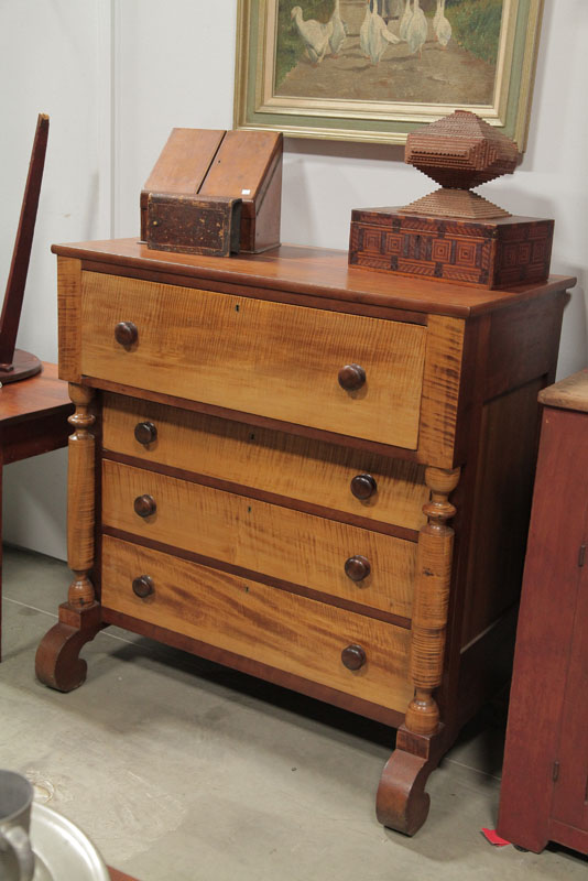 EMPIRE CHEST OF DRAWERS. Cherry and