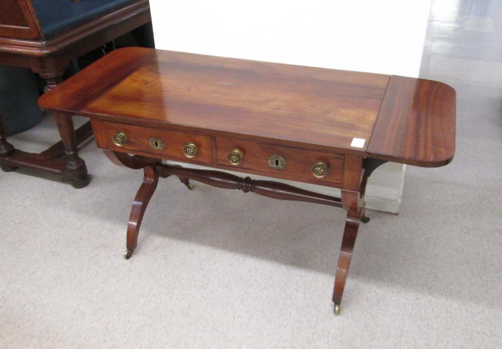EMPIRE DROPLEAF MAHOGANY SOFA