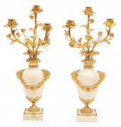 EMPIRE GILT BRONZE AND MARBLE