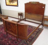 EMPIRE INLAID BURL WALNUT BED