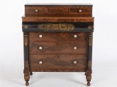 EMPIRE MAHOGANY AND STENCILED