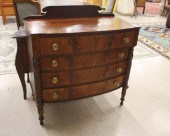 EMPIRE MAHOGANY BOW-FRONT CHES
