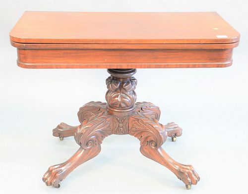 EMPIRE MAHOGANY CARD TABLE,