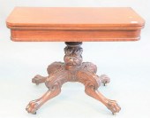 EMPIRE MAHOGANY CARD TABLE, CA