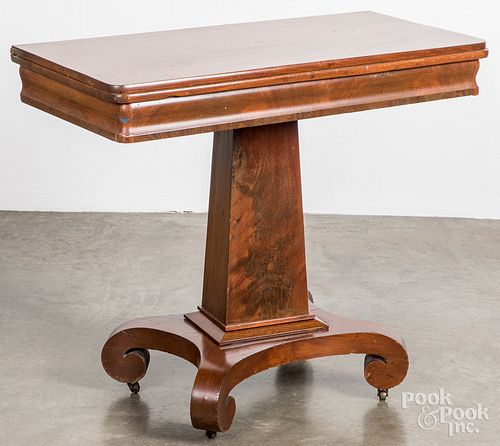 EMPIRE MAHOGANY CARD TABLE, MID