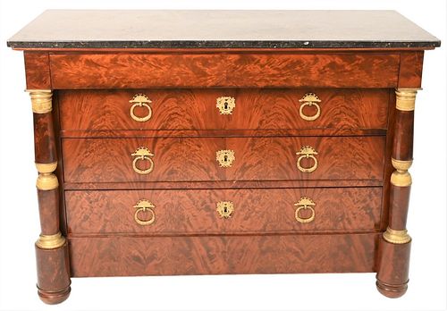 EMPIRE MAHOGANY CHEST HAVING