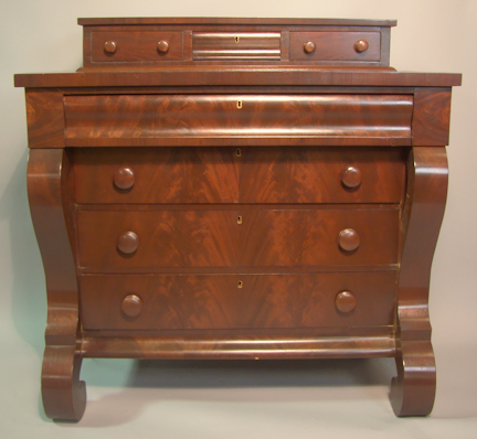 EMPIRE MAHOGANY CHEST OF DRAWERS