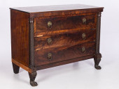 EMPIRE MAHOGANY CHEST OF DRAWE