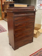EMPIRE MAHOGANY CHEST ON CHEST