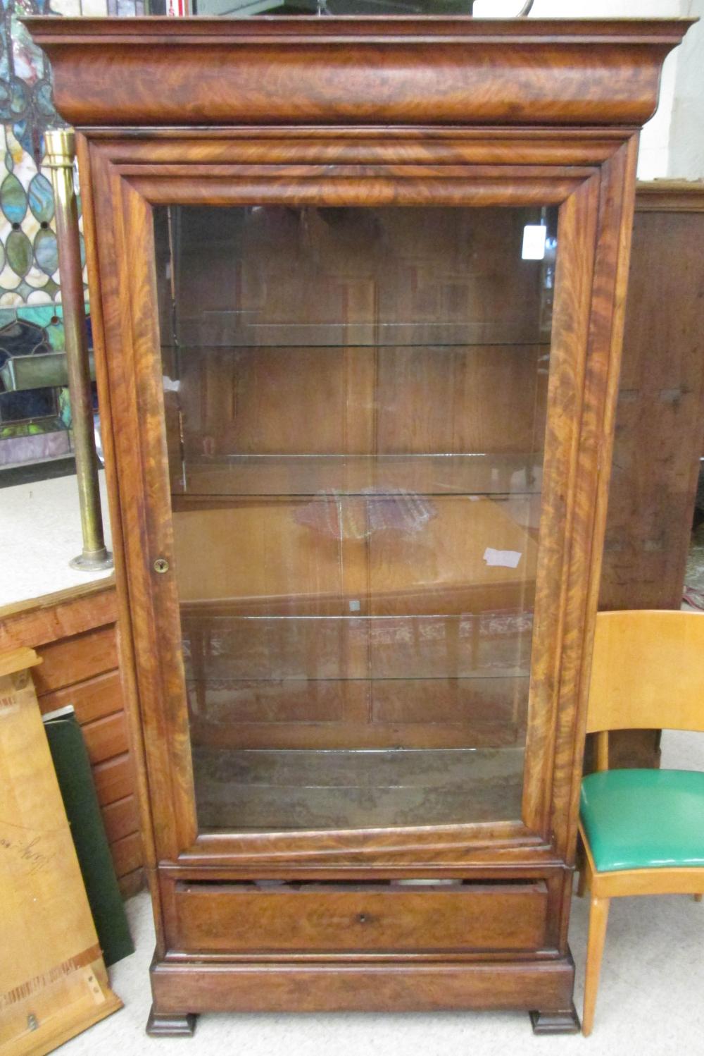 EMPIRE MAHOGANY CHINA CABINET,