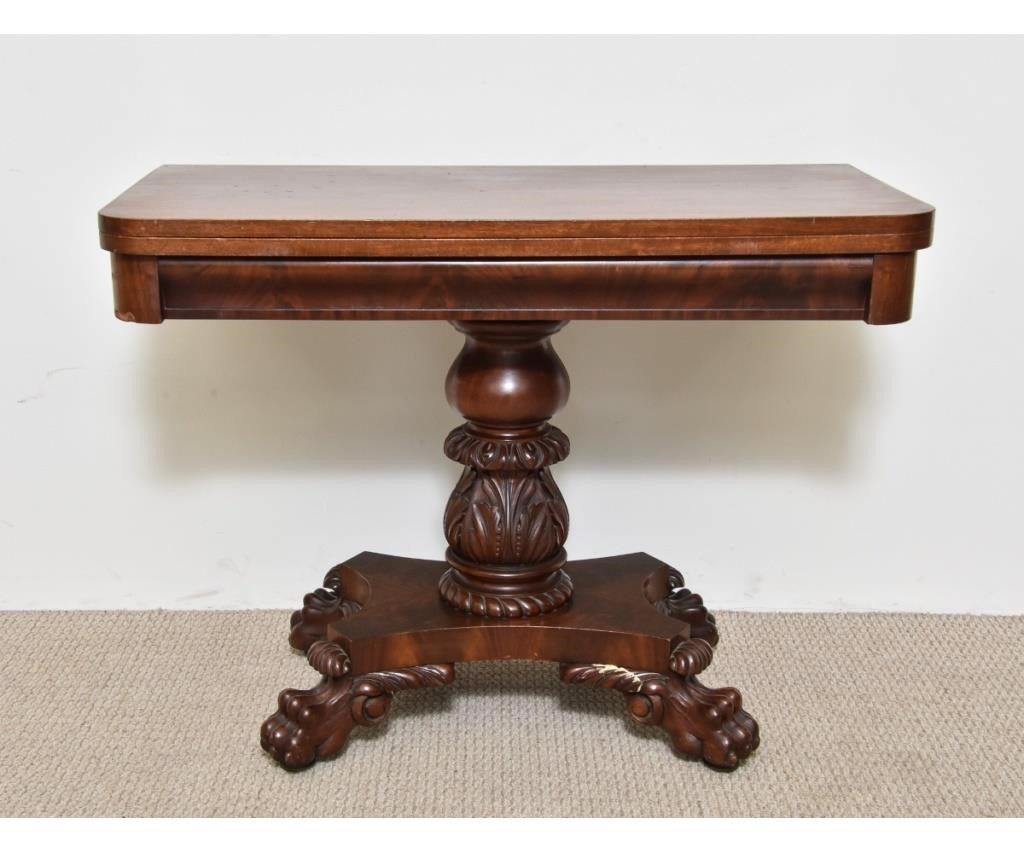 Empire mahogany gaming table,