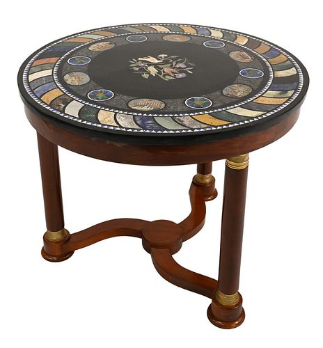 EMPIRE MAHOGANY ROUND CENTER TABLE,