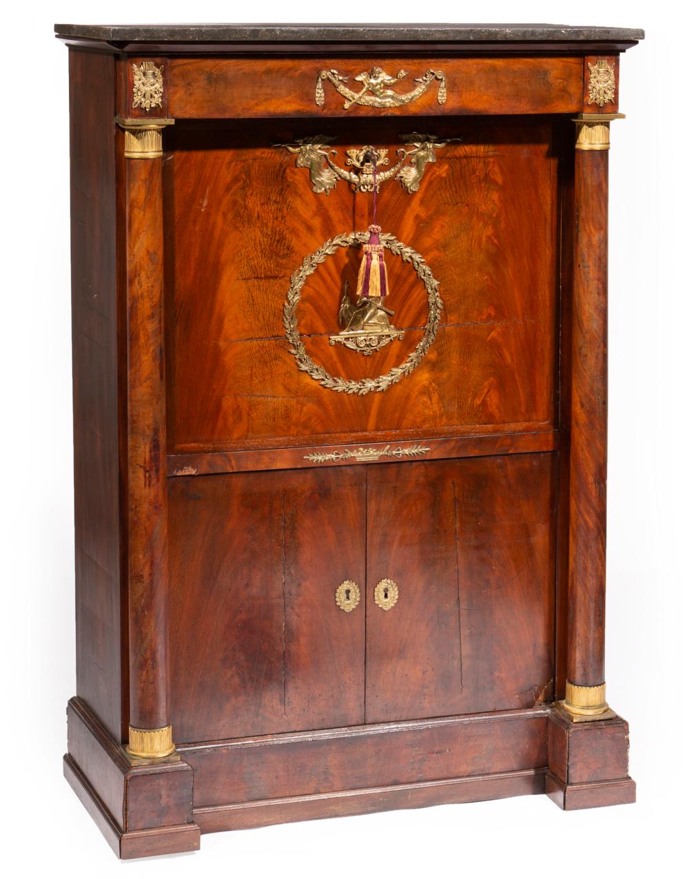 EMPIRE MAHOGANY SECRETAIRE à