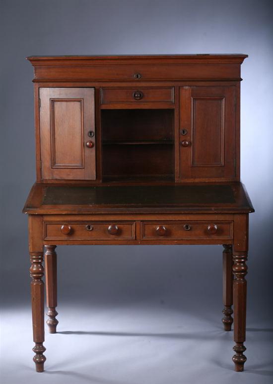 EMPIRE MAHOGANY SECRETARY DESK 19th