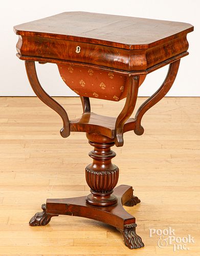EMPIRE MAHOGANY SEWING STAND, MID