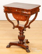 EMPIRE MAHOGANY SEWING STAND,