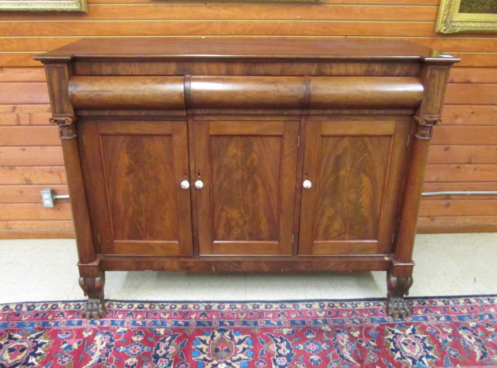 EMPIRE MAHOGANY SIDEBOARD,