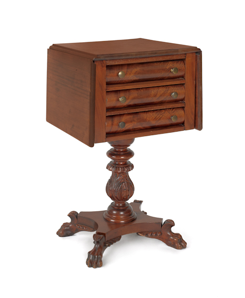 Empire mahogany work stand 19th