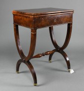 EMPIRE MAHOGANY WORK TABLE, EA