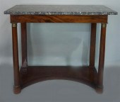 EMPIRE MARBLE TOP MAHOGANY PIE