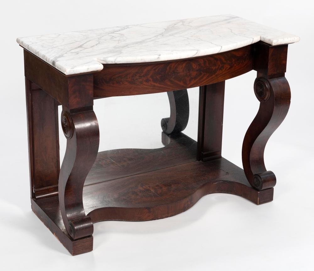 EMPIRE MARBLE-TOP PIER TABLE