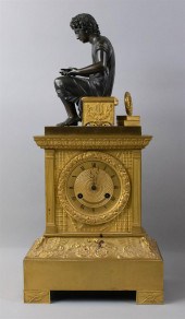 EMPIRE ORMOLU AND PATINATED BR