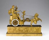 Empire ormolu mantel clock