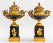 EMPIRE PATINATED & GILT BRONZE