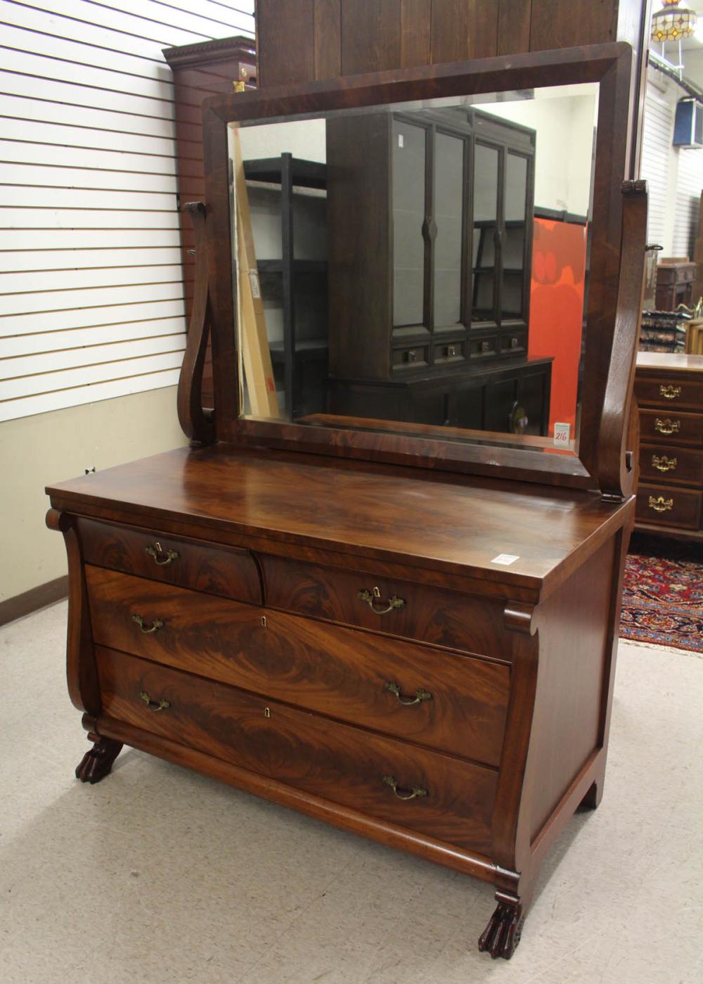 EMPIRE REVIVAL MAHOGANY DRESSER