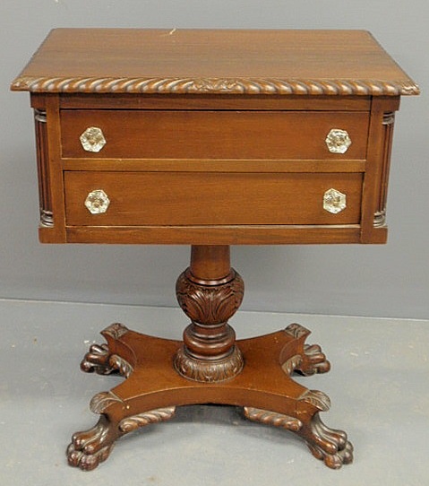 Empire Revival mahogany sewing