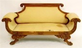 Empire rolled arm sofa  mahoga