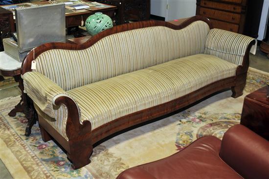 EMPIRE SOFA. Mahogany veneered sofa