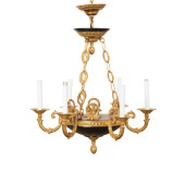 EMPIRE STYLE 6-LIGHT BRASS AND