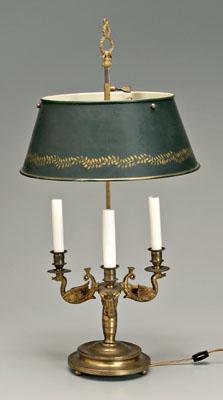 Empire style bouillot lamp, three